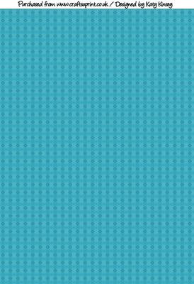 Diamonds and Checks Backing Paper in Bright Aqua