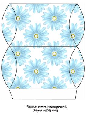 Blue Gerberas Pillow Gift Box