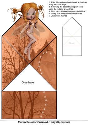 Topaz Fairy Pop Up Spring Card