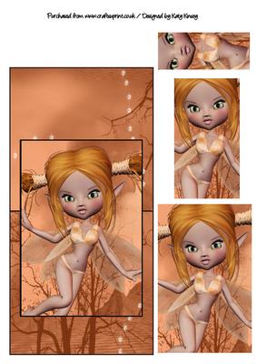 Topaz Fairy Over the Edge Card