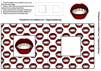 Vampires Kiss Square Foldback Card