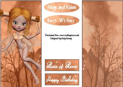 Topaz Fairy Dl Card Front and Insert