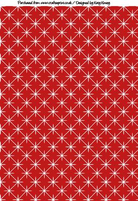 Stars Backing Paper in Red