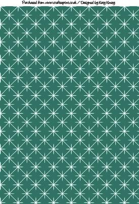 Stars Backing Paper in Dark Green