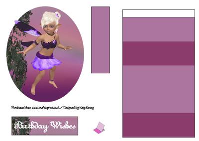 Jacaranda Fairy Easel Card