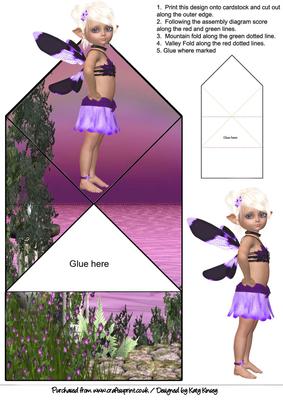 Jacaranda Fairy Pop Up Spring Card