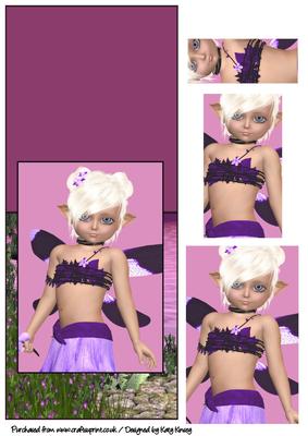 Jacaranda Fairy Over the Top Card with Simple Pyramage