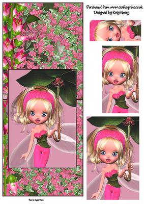 Emilia Fairy Over the Edge Card with Simple Pyramage