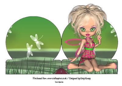 Melinda Fairy Stand Up Print and Fold Card