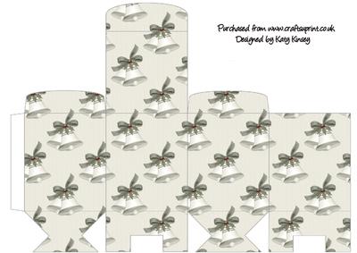Christmas Bells in Cream Tall Slim Gift Box