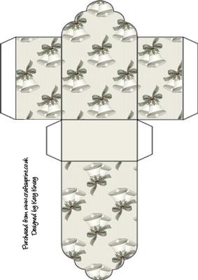 Christmas Bells in Cream Tag Gift Box