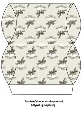Christmas Bells in Cream Pillow Gift Box