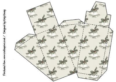 Christmas Bells in Cream Cake Slice Gift Box