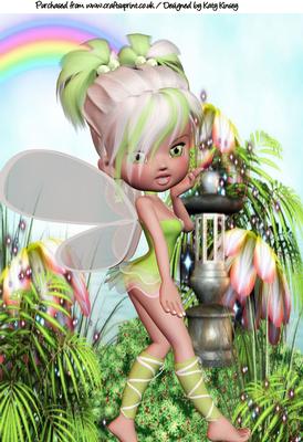 Minty Fairy A4 Topper #1