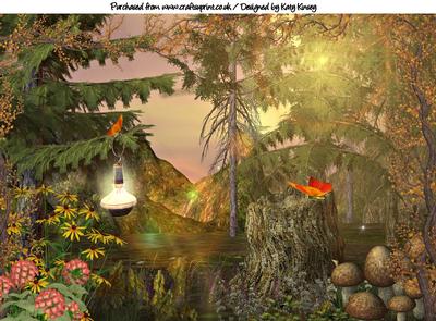 The Fairy Realm A4 Backing Paper #3