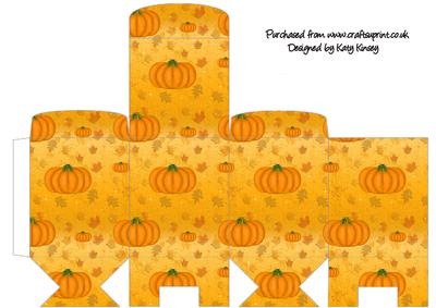 Autumn Pumpkins Tall Slim Gift Box