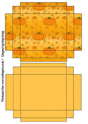 Autumn Pumpkins Gift Box with Lid