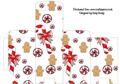 Tall Slim Gift Box Christmas Gingerbread