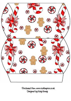 Pillow Gift Box Christmas Gingerbread