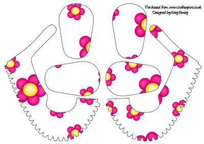 Bright Pink Flowers 3D Baby Shoes