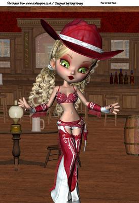 Delta Cowgirl A4 Card Topper #1