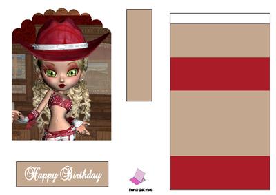 Delta Cowgirl Easel Card
