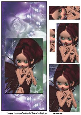 Elsie Fairy Over the Edge Card with Pyramage