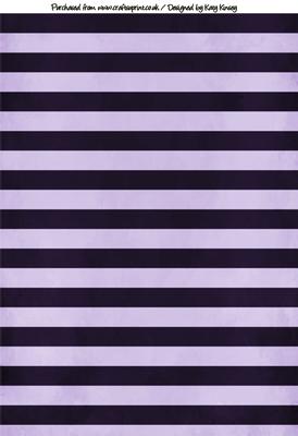 Bold Horizontal Stripes Backing Paper in Black and Lilac
