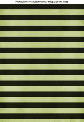 Bold Horizontal Stripes Backing Paper in Black and Green