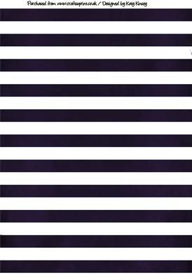 Bold Horizontal Stripes Backing Paper in Black and White
