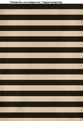Bold Horizontal Stripes Backing Paper in Black and Cream