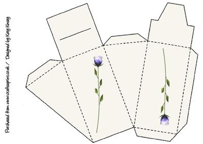 Cake Slice Gift Box Favour Simple Rose in Lilac