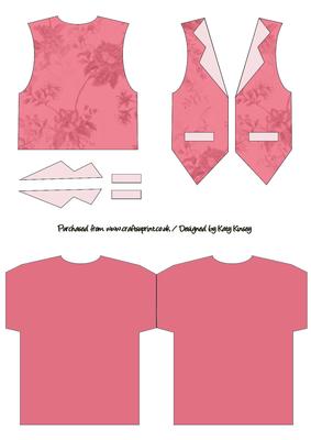 Everything is Rosey in Pink Shaped Waistcoat Card