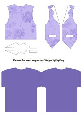 Everything is Rosey in Lilac Shaped Waistcoat Card