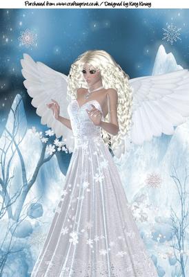 Snowflake Angel A4 Card Topper in Blonde