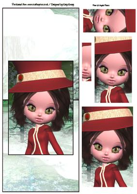 Victorias Christmas Over the Edge Card with Simple Pyramage