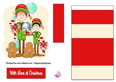 Santas Little Helpers Easel Card