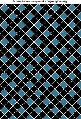 Diamond Tiles Backing Paper in Blue