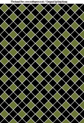 Diamond Tiles Backing Paper in Green