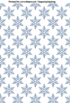 Snowflakes A4 Backing Paper in Blue