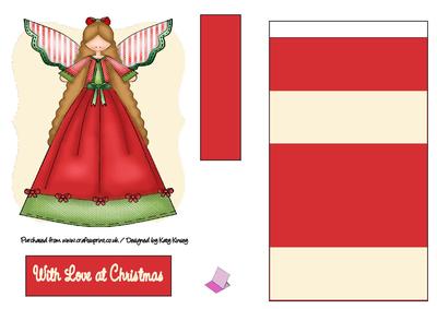 Christmas Time Angel Easel Card