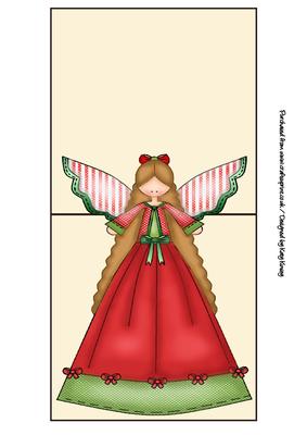Christmas Time Angel Over the Top Card