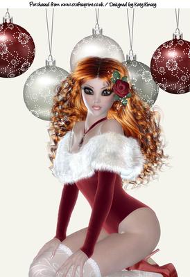 Sexy Santa Lady A4 Topper in Auburn