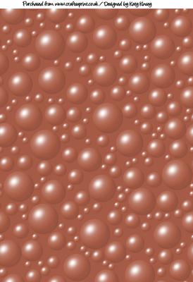 Lovely Bubbly A4 Backing Paper in Chocolate Brown