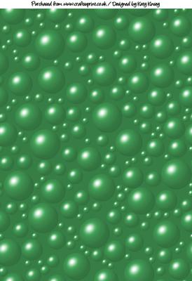 Lovely Bubbly A4 Backing Paper in Green
