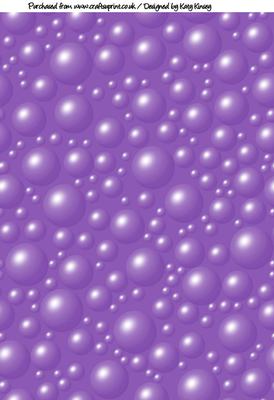 Lovely Bubbly A4 Backing Paper in Purple