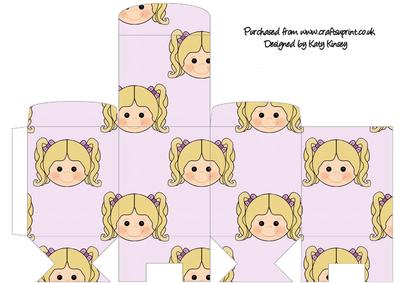 Little Girl Tall Slim Gift Box Blonde Hair