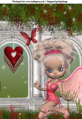 Angel of Love A4 Card Topper (2)