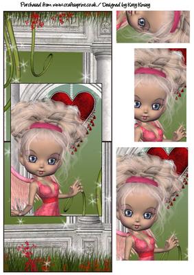 Angel of Love Over the Edge Card with Simple Pyramage