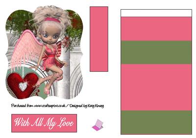 Angel of Love Bracket Easel Card